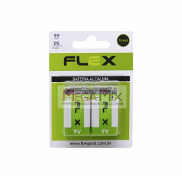 Bateria 9V Alcalina c/2 FX-9K2 - Flex 