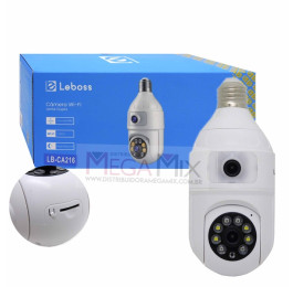 Câmera de Segurança Lâmpada Lente Dupla LB-CA216 - Leboss