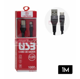 Cabo de Dados USB + TIpo-C 1M KA-326-TY - Kapbom