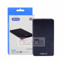Case para HD Sata 2.5'' USB 3.0 Externo KP-HD824 - Knup