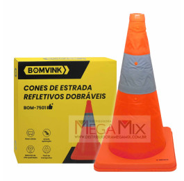 Cone de Sinalização Dobrável BOM-7501 - Bomvink