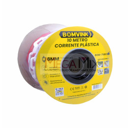 Corrente Plástica Sinalizadora 6mm 10M BOM-7502 - Bomvink