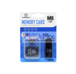 Cartão de Memória 8GB + Leitor USB e Adapt. MMC KA-M8 - Kapbom
