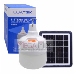 Kit Lâmpada de Emergência 20W + Placa Solar 2W LK-3131 - Luatek