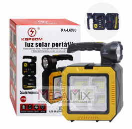 Lanterna Solar 15W com Kit de Ferramentas KA-L6993 - Kapbom