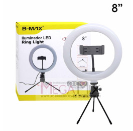 Iluminador Ring Light 8'' com Mini Tripé BM-L02 - B-Max