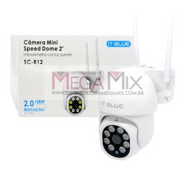 Câmera de Segurança Mini Speed Dome 2 c/Sensor 1080P SC-B12 - It-Blue